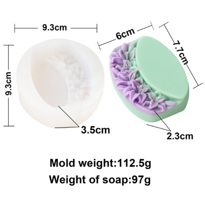 Ovāls/kvadrātveida tauriņš silikona veidņu lilijas ziedi ziepju sveces veidņu veidošanai aromterapijas sveķu šokolādes veidnes rokdarbu piederumi dāvana