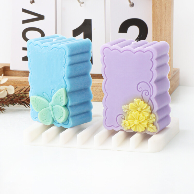 Ovāls/kvadrātveida tauriņš silikona veidņu lilijas ziedi ziepju sveces veidņu veidošanai aromterapijas sveķu šokolādes veidnes rokdarbu piederumi dāvana