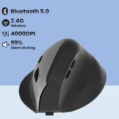 Vertikálna myš Bezdrôtová Bluetooth 5.0 2.4G Ergonomická myš 4000DPI 6D Tlačidlá stlmenia pre MacBook Tablet Laptop Počítačové príslušenstvo