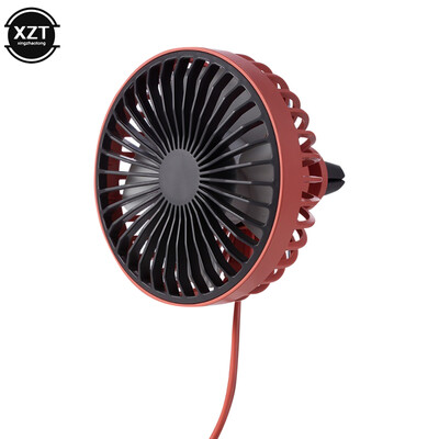 Naujas automobilio ventiliatorius 360 laipsnių pasukamas kietas spalvingas LED žibintas su USB maitinamas automobilio automatinis galingas aušinimo oro ventiliatorius, skirtas automobilio oro ventiliacijai