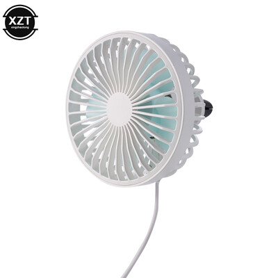 Naujas automobilio ventiliatorius 360 laipsnių pasukamas kietas spalvingas LED žibintas su USB maitinamas automobilio automatinis galingas aušinimo oro ventiliatorius, skirtas automobilio oro ventiliacijai