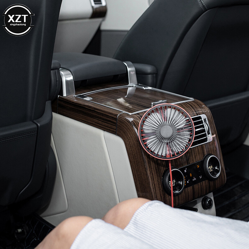 Naujas automobilio ventiliatorius 360 laipsnių pasukamas kietas spalvingas LED žibintas su USB maitinamas automobilio automatinis galingas aušinimo oro ventiliatorius, skirtas automobilio oro ventiliacijai