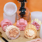 Силиконова форма за сапун с цвете на сакура в различни стилове Направи си сам Свещ от кленов лист Смола Форма за шоколадови кубчета лед Mooncake Правене на фестивален подарък