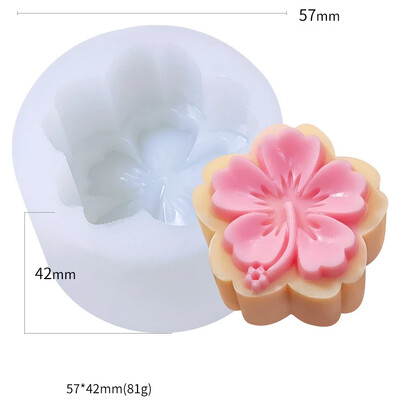 Силиконова форма за сапун с цвете на сакура в различни стилове Направи си сам Свещ от кленов лист Смола Форма за шоколадови кубчета лед Mooncake Правене на фестивален подарък
