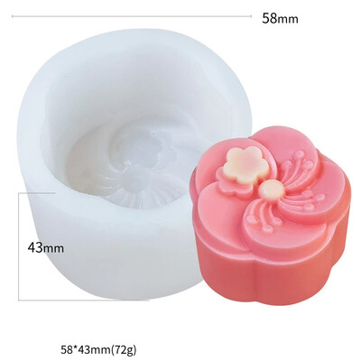 Силиконова форма за сапун с цвете на сакура в различни стилове Направи си сам Свещ от кленов лист Смола Форма за шоколадови кубчета лед Mooncake Правене на фестивален подарък