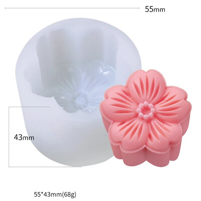 Силиконова форма за сапун с цвете на сакура в различни стилове Направи си сам Свещ от кленов лист Смола Форма за шоколадови кубчета лед Mooncake Правене на фестивален подарък