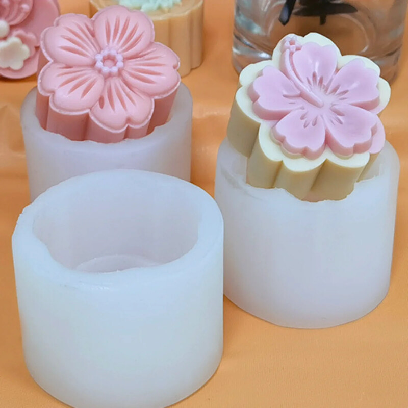 Силиконова форма за сапун с цвете на сакура в различни стилове Направи си сам Свещ от кленов лист Смола Форма за шоколадови кубчета лед Mooncake Правене на фестивален подарък