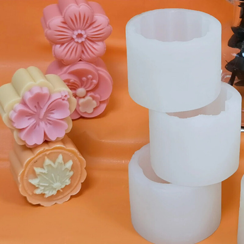 Силиконова форма за сапун с цвете на сакура в различни стилове Направи си сам Свещ от кленов лист Смола Форма за шоколадови кубчета лед Mooncake Правене на фестивален подарък