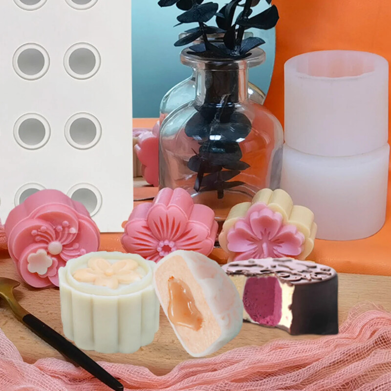 Силиконова форма за сапун с цвете на сакура в различни стилове Направи си сам Свещ от кленов лист Смола Форма за шоколадови кубчета лед Mooncake Правене на фестивален подарък