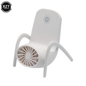 Popularno prodavani prijenosni ručni ventilator USB punjenje Originalnost Oblik stolca Stolni ventilator može se koristiti kao stalak za mobilni telefon Ljeto