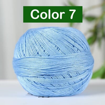 Čipkovaná niť veľkosti 7, 50 g/rolka, 290 metrov, priadza na ručné pletenie, 1,75-2,0 mm háčkovaná, na krížikovú výšivku