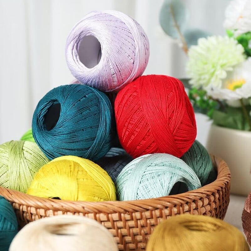Čipkovaná niť veľkosti 7, 50 g/rolka, 290 metrov, priadza na ručné pletenie, 1,75-2,0 mm háčkovaná, na krížikovú výšivku