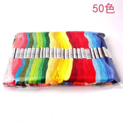 100 színű keresztszemes szerszámkészlet Hímzőcérna készlet Karkötő fonott zsinór DIY kézzel hímzett cérna