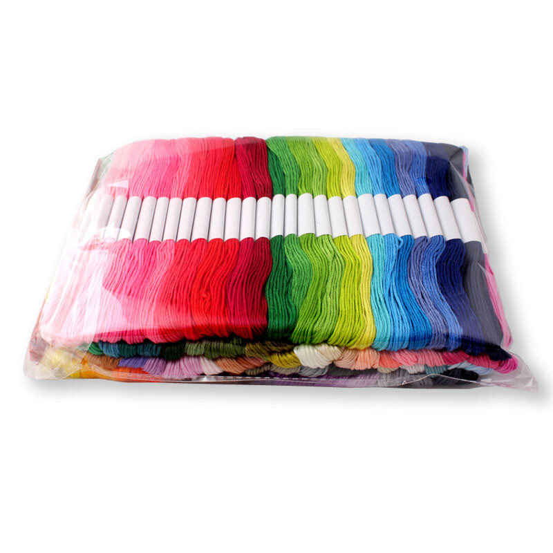 100 színű keresztszemes szerszámkészlet Hímzőcérna készlet Karkötő fonott zsinór DIY kézzel hímzett cérna