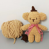 NUBECOM Bear Knitting Ručno izrađeni kompleti DIY Set s uputama na engleskom Slatki medvjedić Paket materijala za početnike Kompleti heklanih pređa