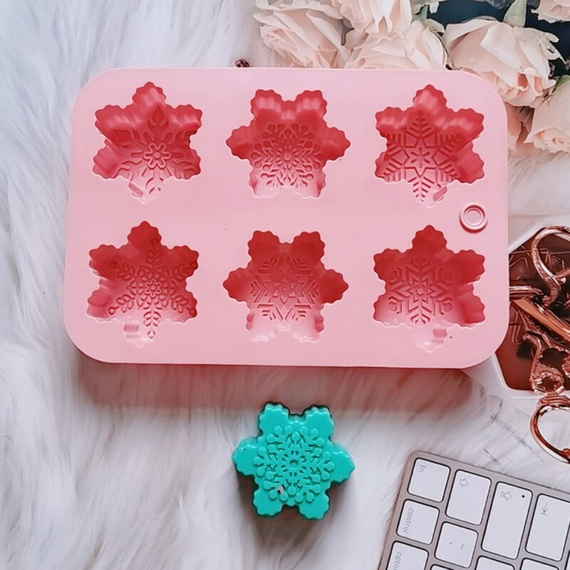 Kelių stilių snaigių muilo gaminimo įrankis „pasidaryk pats“ gėlių sniego žvakės gipso silikono formos šokolado putėsiai pyrago dekoro pudingo ledo forma
