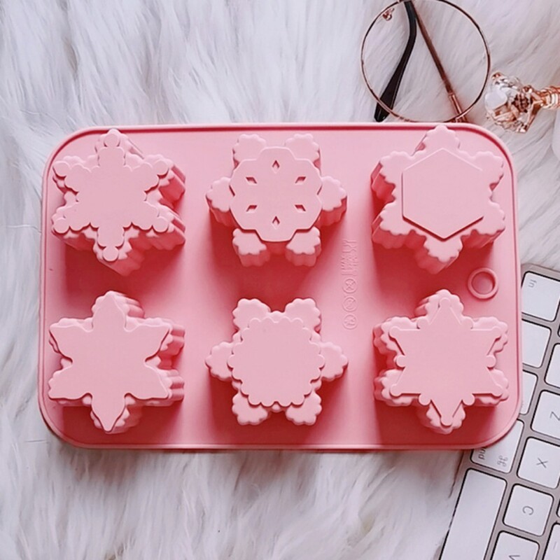 Kelių stilių snaigių muilo gaminimo įrankis „pasidaryk pats“ gėlių sniego žvakės gipso silikono formos šokolado putėsiai pyrago dekoro pudingo ledo forma