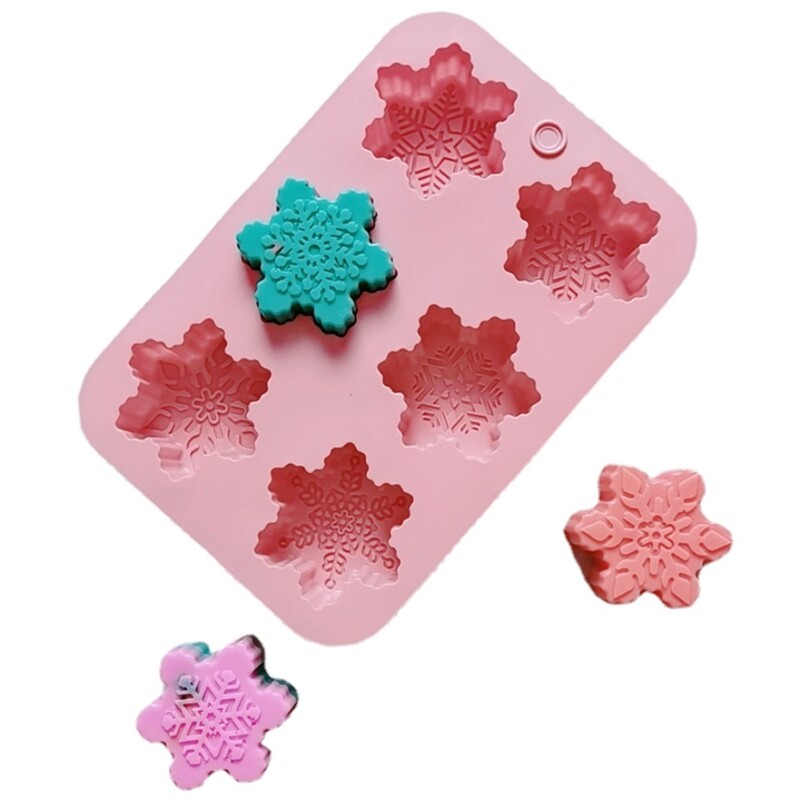 Kelių stilių snaigių muilo gaminimo įrankis „pasidaryk pats“ gėlių sniego žvakės gipso silikono formos šokolado putėsiai pyrago dekoro pudingo ledo forma