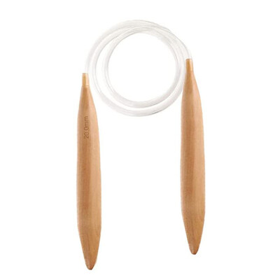 15/20/25 mm-es fából készült óriástűk, körkörös kötőtűk, dupla hegyes tűk vastag fonalakhoz Hatalmas Scraves Pulóver Szövőeszköz