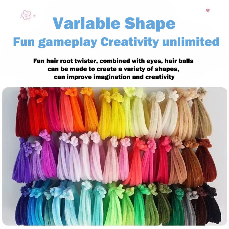 100 vnt spalvingų šenilinių stiebelių vamzdžių valikliai, pliušiniai blizgučiai, stiebeliai, susukami viela, plaukų juostelė „pasidaryk pats“ rankų darbo mokomieji žaislai