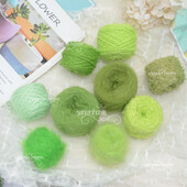 50g Forest Green Christmas Mohair Fonal Kézi Bekötés Pulóver Sál Papír Kötő Öv Fogkefe Halloween Decor Kézzel Vegyes Fonal