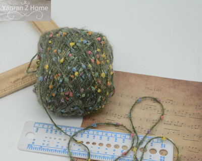 50g Forest Green Christmas Mohair Fonal Kézi Bekötés Pulóver Sál Papír Kötő Öv Fogkefe Halloween Decor Kézzel Vegyes Fonal