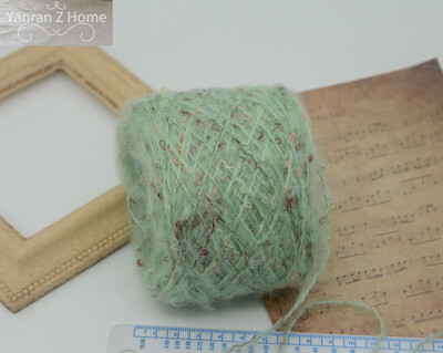 50g Forest Green Christmas Mohair Fonal Kézi Bekötés Pulóver Sál Papír Kötő Öv Fogkefe Halloween Decor Kézzel Vegyes Fonal