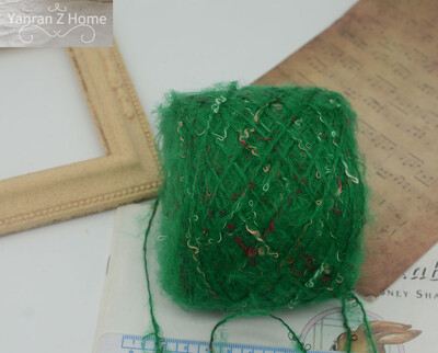 50g Forest Green Christmas Mohair Fonal Kézi Bekötés Pulóver Sál Papír Kötő Öv Fogkefe Halloween Decor Kézzel Vegyes Fonal