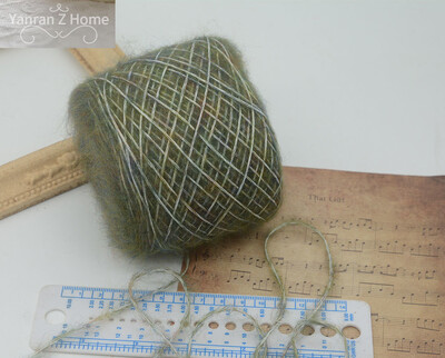 50g Forest Green Christmas Mohair Fonal Kézi Bekötés Pulóver Sál Papír Kötő Öv Fogkefe Halloween Decor Kézzel Vegyes Fonal