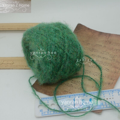 50g Forest Green Christmas Mohair Fonal Kézi Bekötés Pulóver Sál Papír Kötő Öv Fogkefe Halloween Decor Kézzel Vegyes Fonal