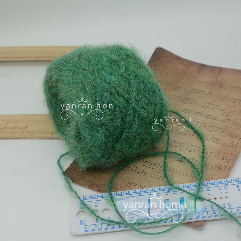 50g Forest Green Christmas Mohair Fonal Kézi Bekötés Pulóver Sál Papír Kötő Öv Fogkefe Halloween Decor Kézzel Vegyes Fonal