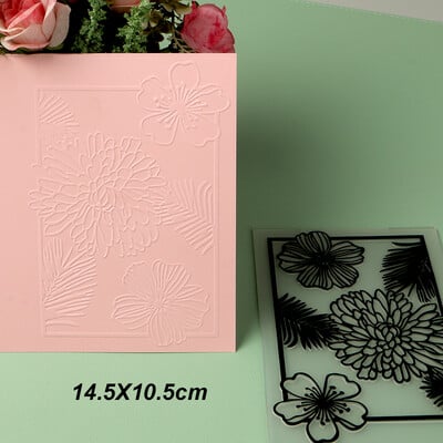 DUOFEN Crafts műanyag dombornyomásos mappa gyűjtemény 3 papír dombornyomó virágforma Karácsony születésnap újév nap esküvő