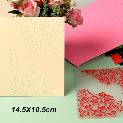 DUOFEN Crafts műanyag dombornyomásos mappa gyűjtemény 3 papír dombornyomó virágforma Karácsony születésnap újév nap esküvő