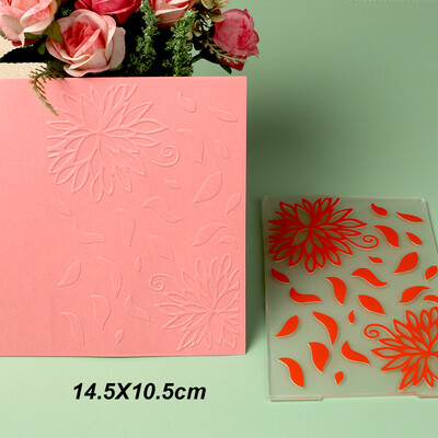DUOFEN Crafts műanyag dombornyomásos mappa gyűjtemény 3 papír dombornyomó virágforma Karácsony születésnap újév nap esküvő