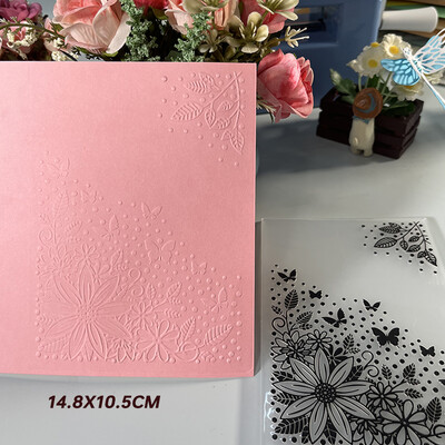 DUOFEN Crafts műanyag dombornyomásos mappa gyűjtemény 3 papír dombornyomó virágforma Karácsony születésnap újév nap esküvő