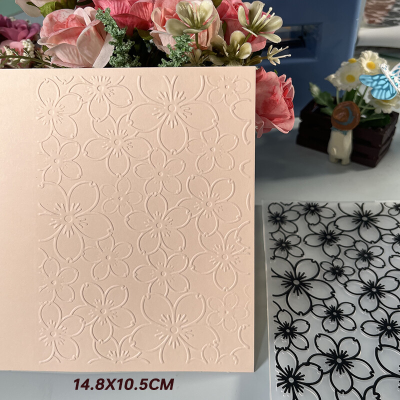 DUOFEN Crafts műanyag dombornyomásos mappa gyűjtemény 3 papír dombornyomó virágforma Karácsony születésnap újév nap esküvő