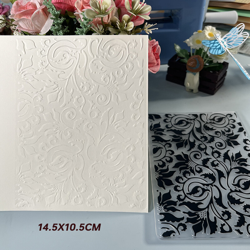 DUOFEN Crafts műanyag dombornyomásos mappa gyűjtemény 3 papír dombornyomó virágforma Karácsony születésnap újév nap esküvő