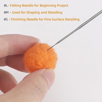 QJH 100 Pieces Needle Felting Kit, Wool Felting Needles Tool, Essential Tools for Beginner to Expert 3 Μεγέθη 3,58/3,38/3,07 ίντσες