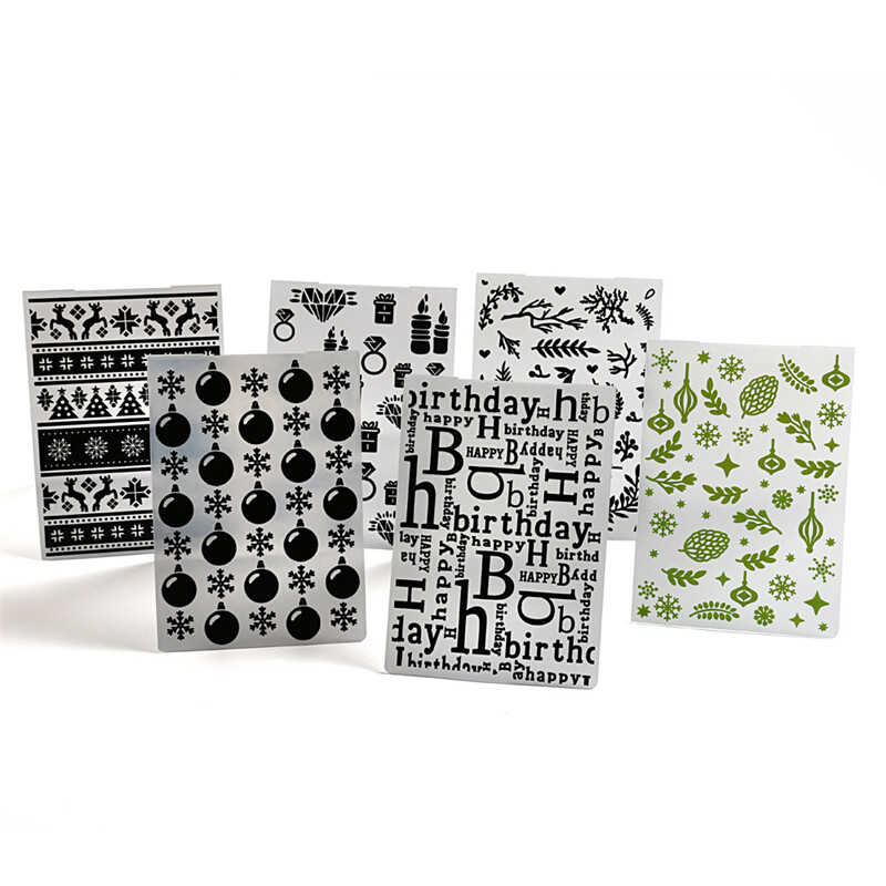 10,5x14,5 cm-es 3D dombornyomó mappa átlátszó dombornyomó műanyag lemezek tervezése INS DIY papírvágó szerszámokhoz Scrapbooking