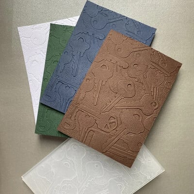 Vzory/kľúče/textúry kôry 3D reliéfny priečinok priečinok pre DIY scrapbooking ručne vyrobené pozadie blahoželanie scrapbook 2024 nové