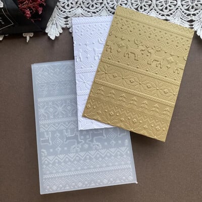Vzory/kľúče/textúry kôry 3D reliéfny priečinok priečinok pre DIY scrapbooking ručne vyrobené pozadie blahoželanie scrapbook 2024 nové