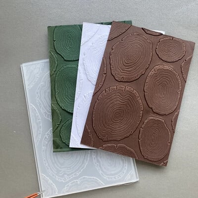 Vzory/kľúče/textúry kôry 3D reliéfny priečinok priečinok pre DIY scrapbooking ručne vyrobené pozadie blahoželanie scrapbook 2024 nové