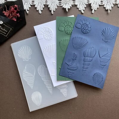 Vzory/kľúče/textúry kôry 3D reliéfny priečinok priečinok pre DIY scrapbooking ručne vyrobené pozadie blahoželanie scrapbook 2024 nové