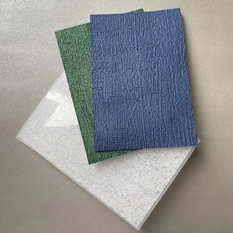 Vzory/kľúče/textúry kôry 3D reliéfny priečinok priečinok pre DIY scrapbooking ručne vyrobené pozadie blahoželanie scrapbook 2024 nové