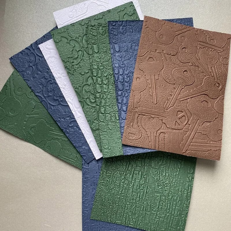 Vzory/kľúče/textúry kôry 3D reliéfny priečinok priečinok pre DIY scrapbooking ručne vyrobené pozadie blahoželanie scrapbook 2024 nové