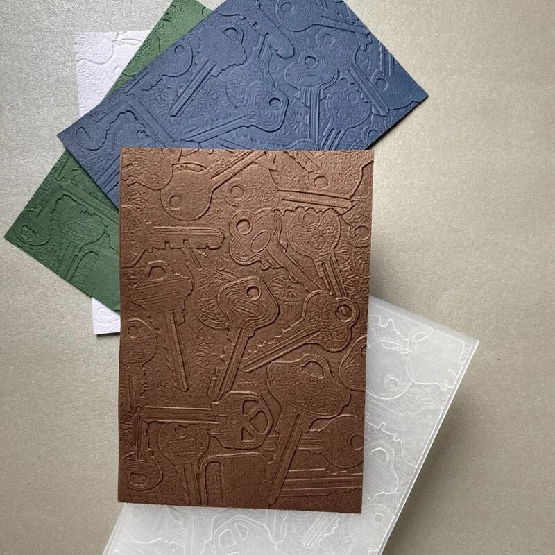 Vzory/kľúče/textúry kôry 3D reliéfny priečinok priečinok pre DIY scrapbooking ručne vyrobené pozadie blahoželanie scrapbook 2024 nové