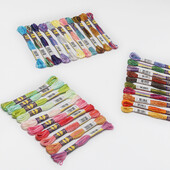 10 tarka színű szett gázos mercerizált egyiptomi pamut hímzőselyem 8,7 yard Mouline variációs keresztszemes cérna