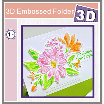 Flowers,Roses 2024 New Die 3d Rembossing Folder Scrapbooking Tools Dies Materials DIY Craft Supplies Photo Album Card