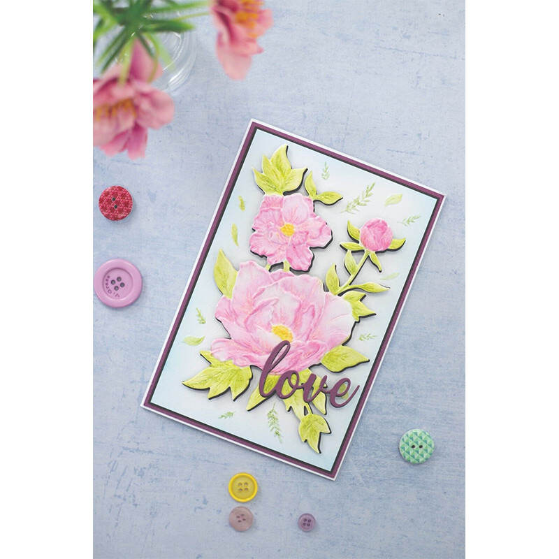 Nová sada foriem a priečinkov na embosovanie s motívom kytice Gemini - používa sa na výrobu pohľadníc, papiera na scrapbooking, dekoratívnych výrobkov pre domácich majstrov.