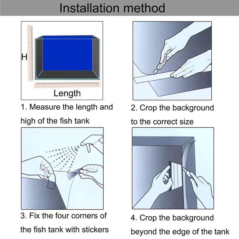 Akvariumo fono dekoravimo lipdukas Akvariumo kraštovaizdžio lipduko plakato fonas, skirtas akvariumo vandenyno augalų vandens peizažo tapybai